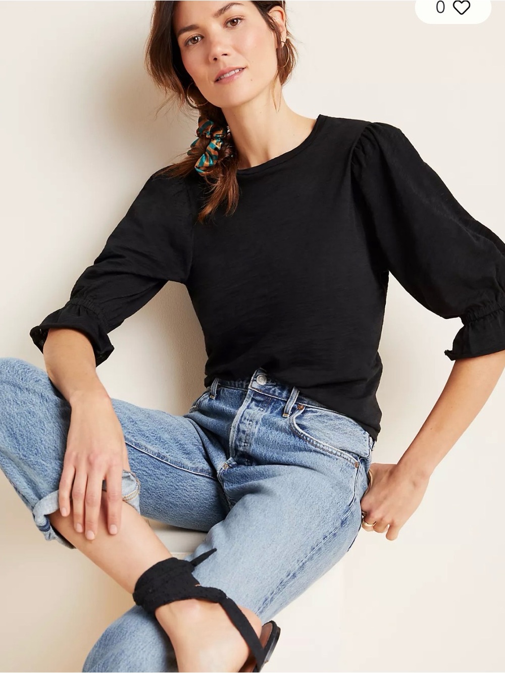 GOLDIE Miley puff sleeve top black small
3/4 sleeves